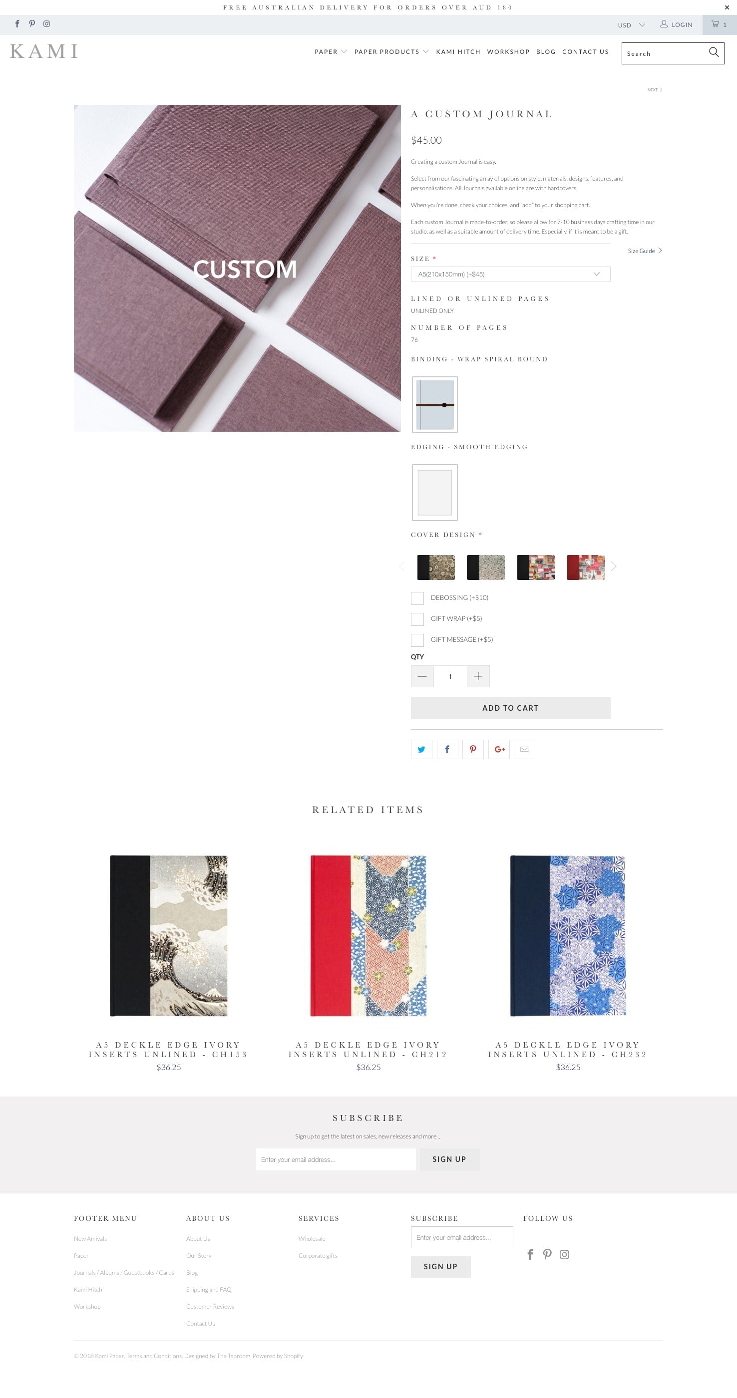 Kami Paper Shopify Theme Design The Taproom Agency